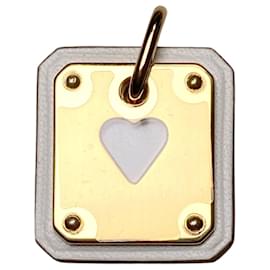 Hermès Pendentif Motif Coeur As de Coeur PM Hermes Blanc