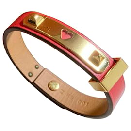 Bracelet charm en motif cœur As de Coeur d'Hermès Rouge