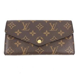 Portefeuille Long Bi-fold Sarah Monogram Louis Vuitton Marron Rouge Autre Monogramme