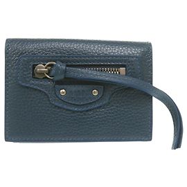 Balenciaga Neoclassic Mini Wallet Blue