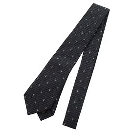 Cravatta in seta nera Louis Vuitton Nero