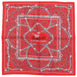 Sciarpa di seta rossa Louis Vuitton Rosso