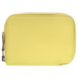 Portafoglio Azap Mini di Hermès in pelle Epsom gialla Giallo