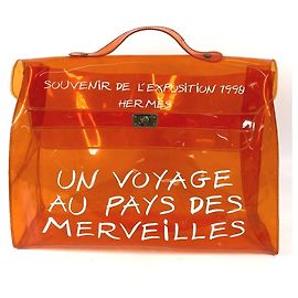 Hermès HERMES Vinyl Kelly Tote Handtasche Orange