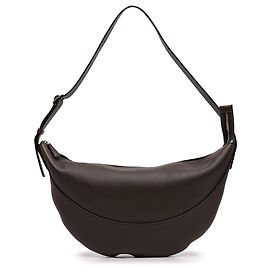 Bolsa transversal Jouve em couro marrom da The Row Marrom Castanho escuro
