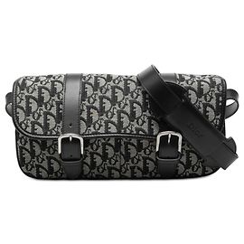 Bolsa transversal Diorissimo Trotter em lona preta da Dior Preto