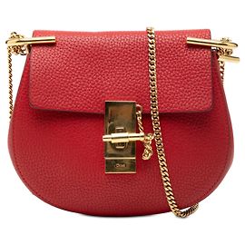 Mini bolsa de couro vermelho Drew da Chloé Vermelho