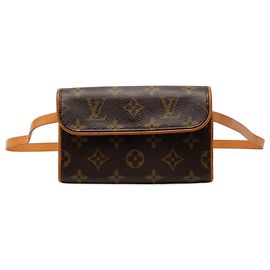 Pochette Florentine Monogramma Marrone Louis Vuitton Marrone