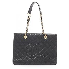 Sac à main Grand Shopping GST Matelassé de Chanel Noir