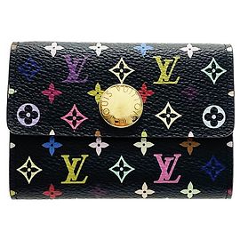 Louis Vuitton Monogram Multicolore Coin Purse Black