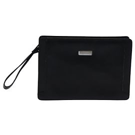 Pochette Vintage en Cuir Burberry Noir