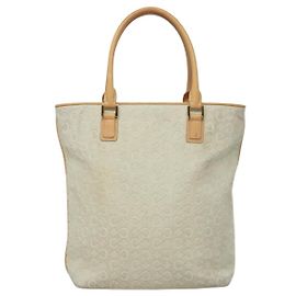 Céline Celine Vintage Macadam C Macadam Suede Blanc