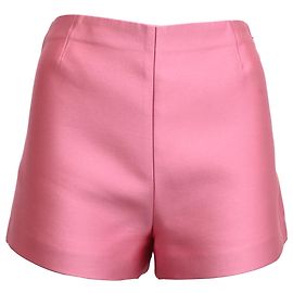 Valentino Garavani High-Rise Mini Shorts in Pink Polyester Pink