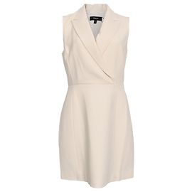 Robe Mini Blazer Theory en Triacétate Blanc Blanc Écru