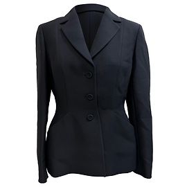 Dior 30 Montaigne Bar Blazer aus schwarzer Wolle Schwarz