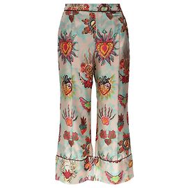 Zimmermann Pantalon Relaxed Lovestruck en Soie Multicolore Multicolore