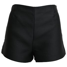 Valentino Garavani High-Rise Mini Shorts in Black Polyester  Black