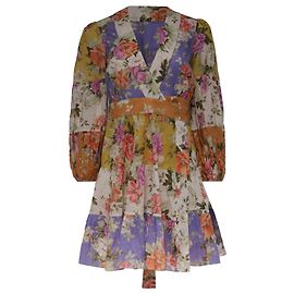 Vestido Mini Wrap em Voile com Cinto Pattie da Zimmermann em Algodão Estampado Floral Outro