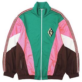 Giacca Gucci in poliestere e cotone Marrone Rosso Multicolore Verde Bianco sporco