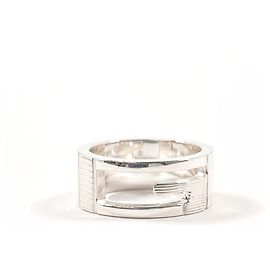 GUCCI Branded Cutout G Ring Silvery