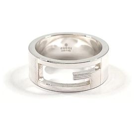 GUCCI Branded Cutout G Ring Silvery