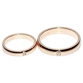 Autre Marque De Beers Classic K18PG Diamond Ring Size 21 Size 8 Pink