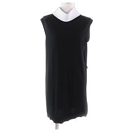 Vestido de lã sem mangas em tricô Monogram Flower Tag da Louis Vuitton Preto Branco