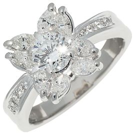 Autre Marque Anello con diamante in Pt900 Argento