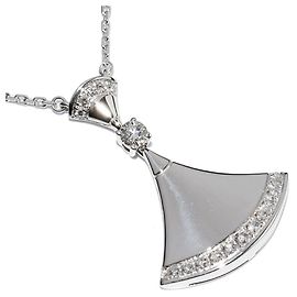 Bulgari Collar Péndulo Diva's Dream en Oro Blanco de 18K Bvlgari Plata