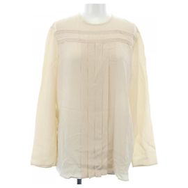 Top de seda NEP DNA577 da Miu Miu Bege