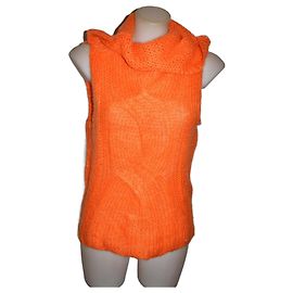 Guess ärmelloser Pullover Wollmischung orange Orange