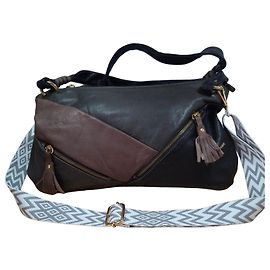 Autre Marque Bolsa de mão em couro Gianni Conti Marrom Preto