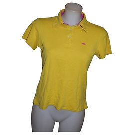 Polo Etro in cotone rosa e giallo Rosa Giallo