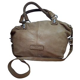 Bolsa de couro Liebeskind Berlin Bege Camelo