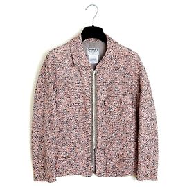 Giacca in Tweed di Seta e Cotone Chanel 2006 Crociera FR38 Resort UK10 US8 Rosa