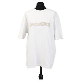 Camiseta Jacquemus Oversized Branca com Logo de Algodão Branco