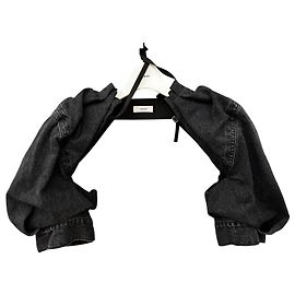 Sacai Denim sleeves top accessory Black