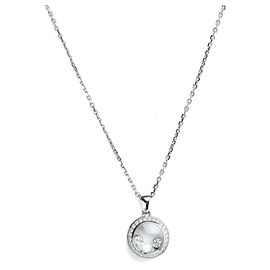 Collar Péndulo Chopard Happy Diamonds Icons en Oro Blanco Plata