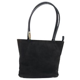 Sac à main GUCCI Suède Noir Or 002 2122 0465 Auth 174512 Noir Doré
