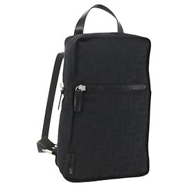 FENDI Zucca Canvas Backpack Black Silver Auth BSZ267V Black Silvery