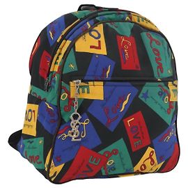 SAINT LAURENT Backpack Nylon Multicolor Gold Auth bs31764 Multiple colors Golden