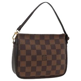 LOUIS VUITTON Trousse de Maquillage Damier Ebene N51982 LV Auth ARZ687A Damier ebène