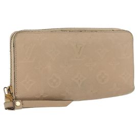 Cartera Larga Zippy Empreinte LOUIS VUITTON Beige M61866 LV Auth bs33946 Beige