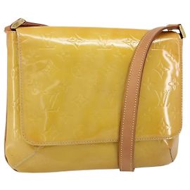 LOUIS VUITTON Sac Thompson Street Monogram Vernis Beige M91301 LV Auth 170091 Beige
