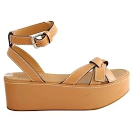 Loewe Sandali in pelle cammello Cammello