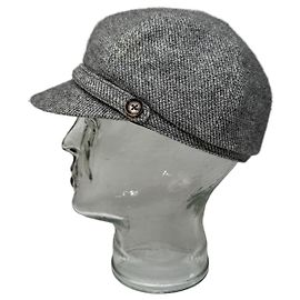 Céline Vintage Celine Wool Hat Grey Black Grey