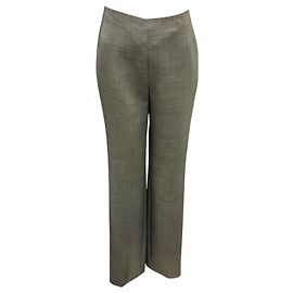 Akris Black / White Wool Trousers / Pants Black
