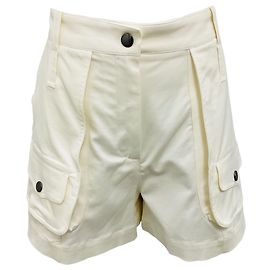 Pantalones cortos cargo de gabardina elástica blanca Barbara Bui Blanco