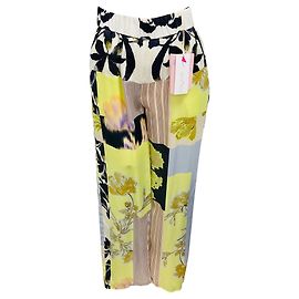 Forte Forte Calças de seda viscose twill com estampa Secret Garden Multi da forte_forte Luce Multicor