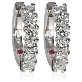 Roberto Coin White Gold Diamond Huggie Earrings Other